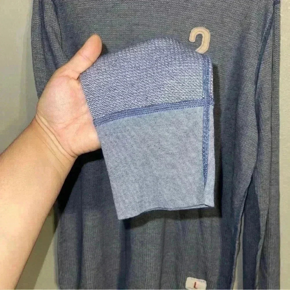 Abercrombie Fitch Long Sleeve Waffle Knit Athletic #2 Shirt Mens Sz Large - Picture 7 of 7